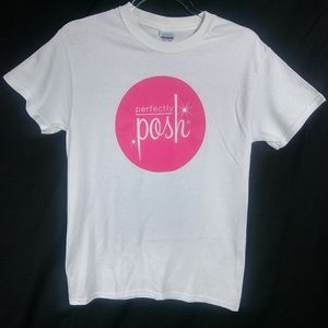Perfectly Posh | Pink & White Women's Tee | Small